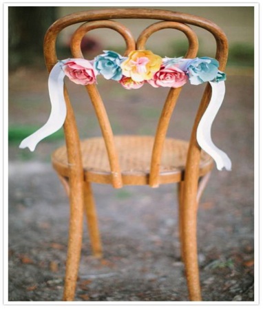 Decoração cadeira dos noivos