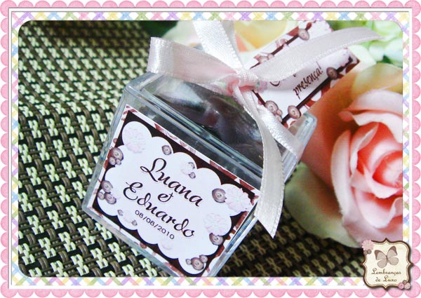 Caixinha transparente para trufas