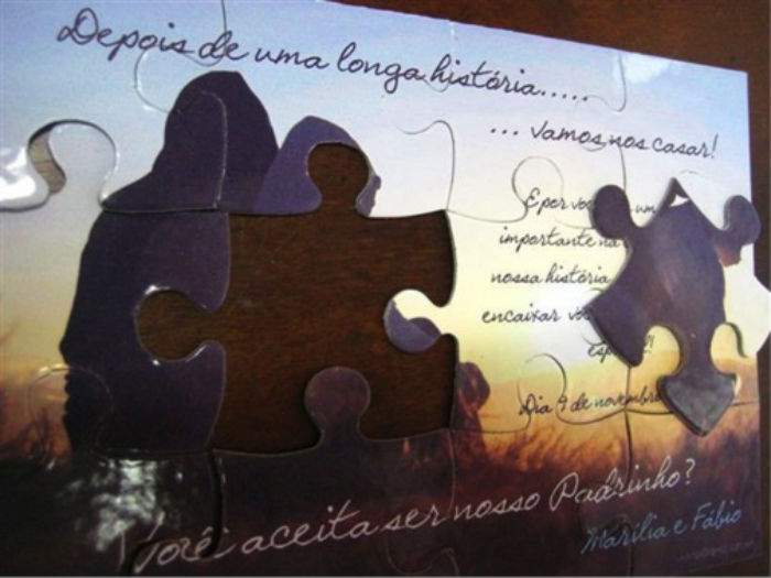 Convite em quebra cabeças