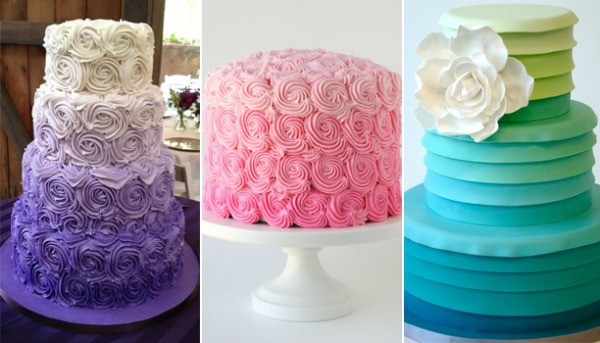 Bolo ombré é tendência