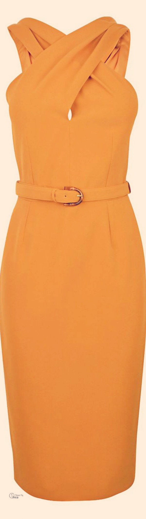 vestido laranja tubinho Gucci