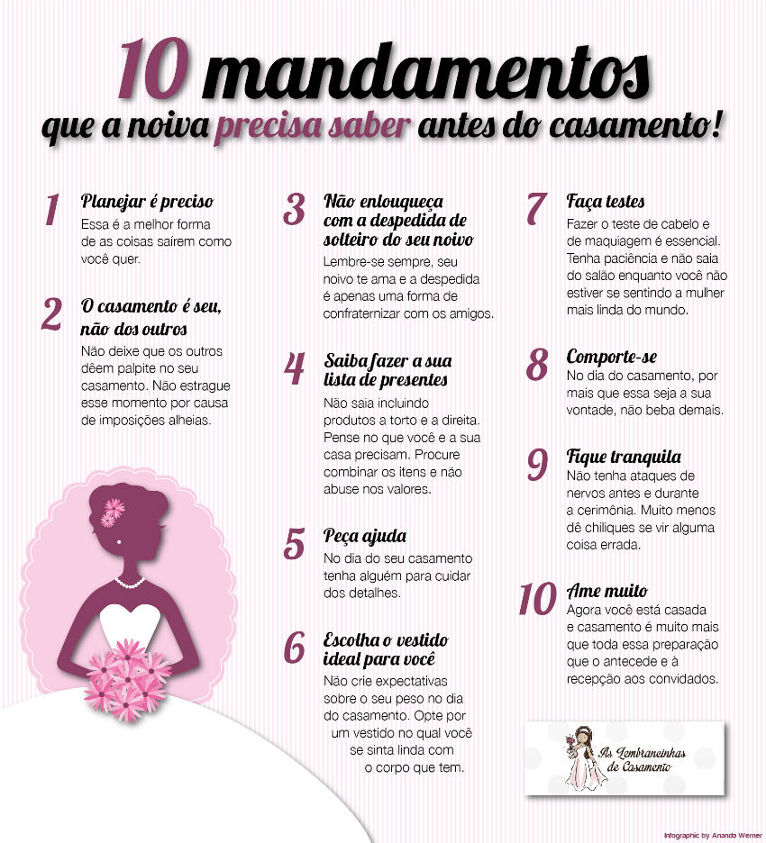 10 mandamentos da noiva