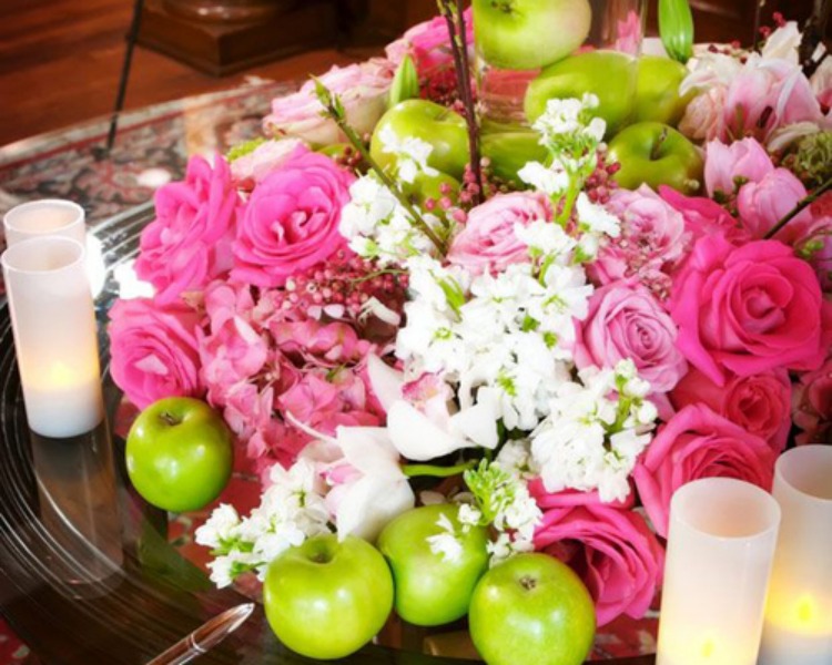 Decoração com frutas no casamento